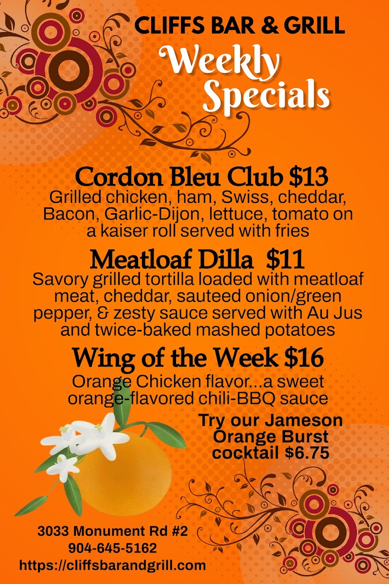 Cliffs Bar & Grill Menu - Image 4